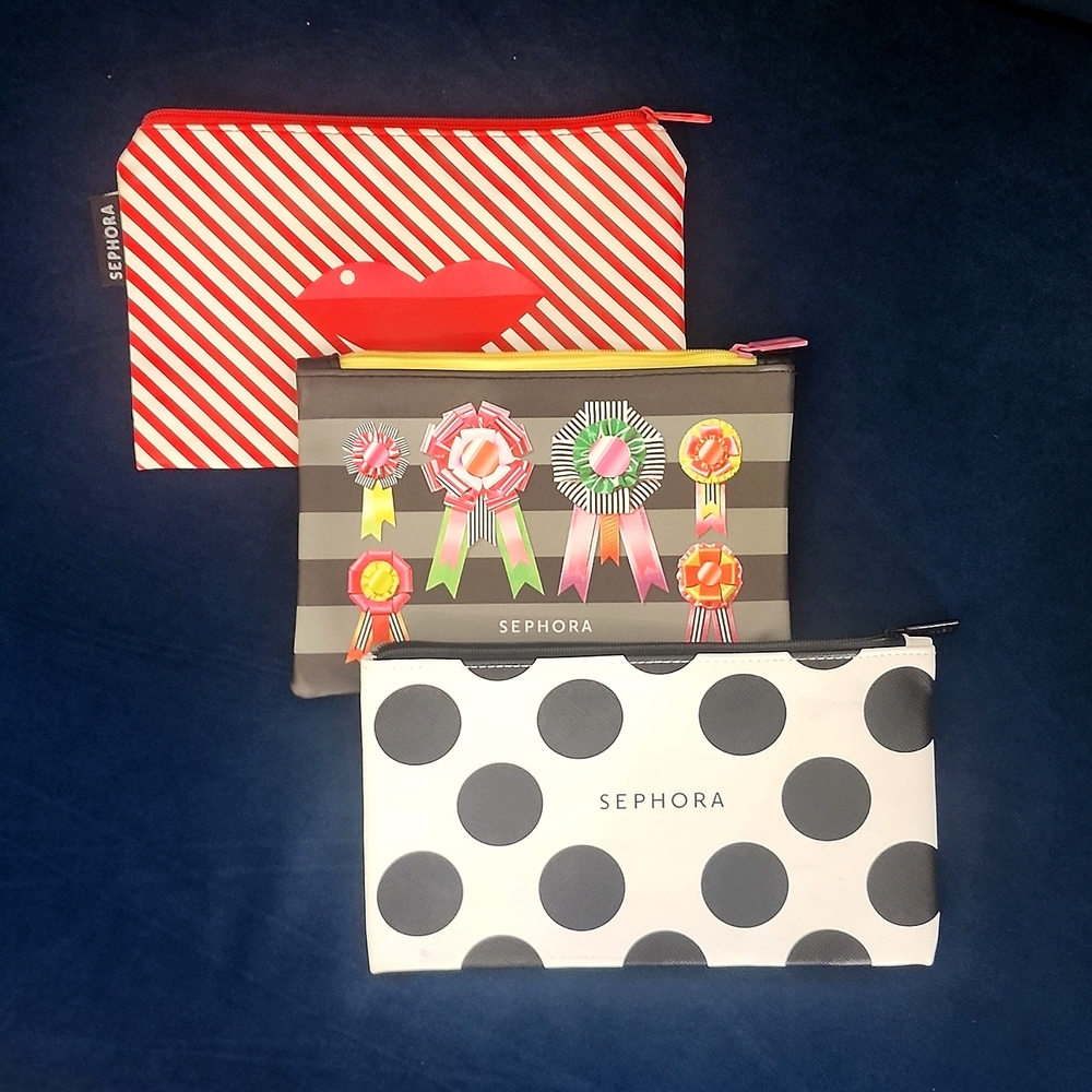Lot of 3 Sephora Makeup/Toiletries Bags